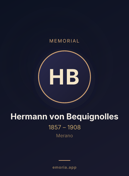 Memorial portrait of Hermann von Bequignolles
