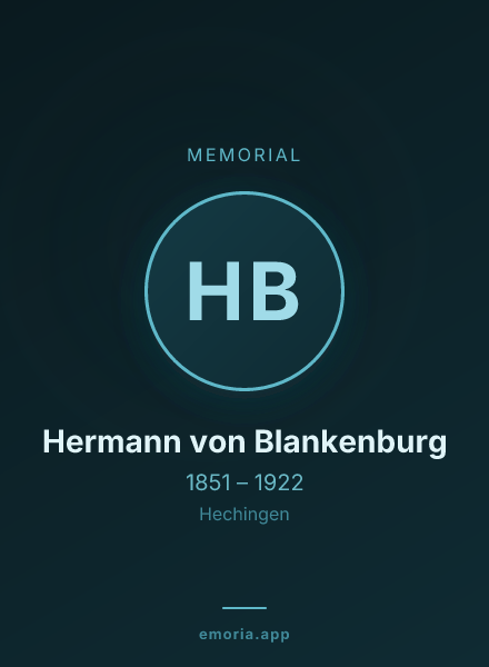 Memorial portrait of Hermann von Blankenburg