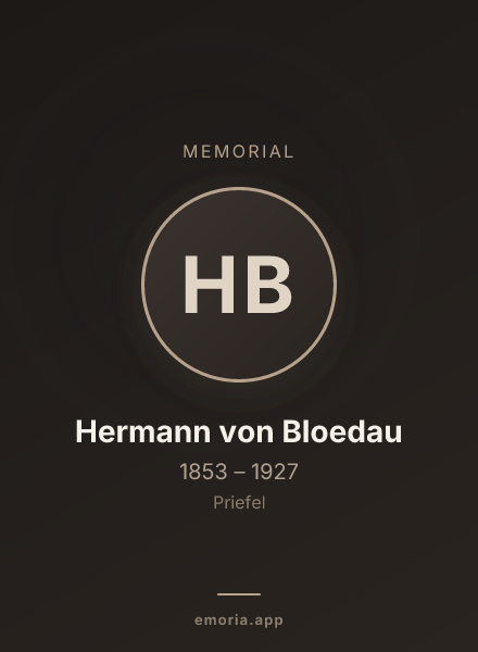 Memorial portrait of Hermann von Bloedau