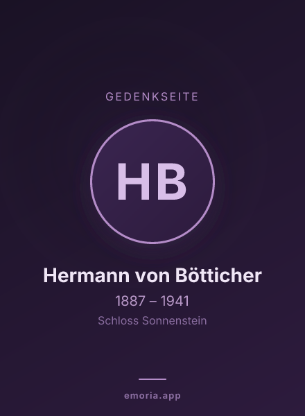 Gedenkportrait von Hermann von Bötticher