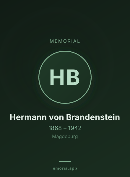 Memorial portrait of Hermann von Brandenstein