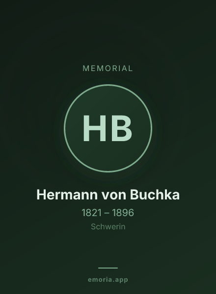 Memorial portrait of Hermann von Buchka