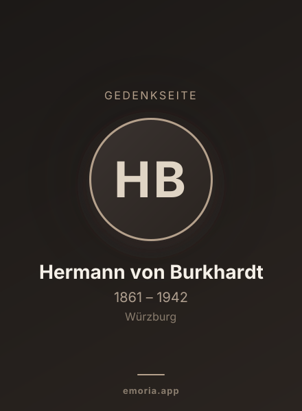 Gedenkportrait von Hermann von Burkhardt