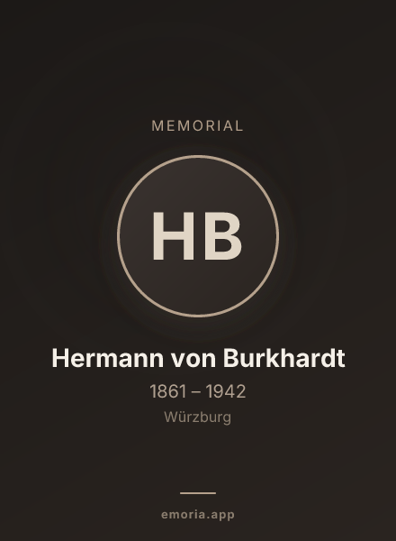 Memorial portrait of Hermann von Burkhardt