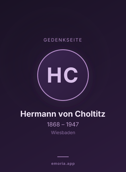 Gedenkportrait von Hermann von Choltitz