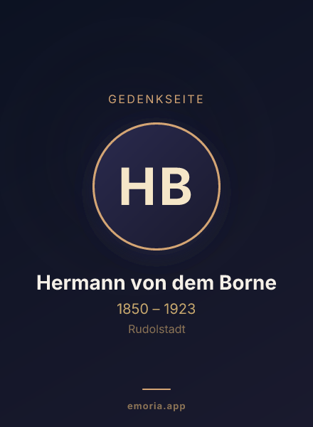 Gedenkportrait von Hermann von dem Borne