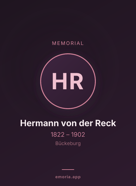 Memorial portrait of Hermann von der Reck