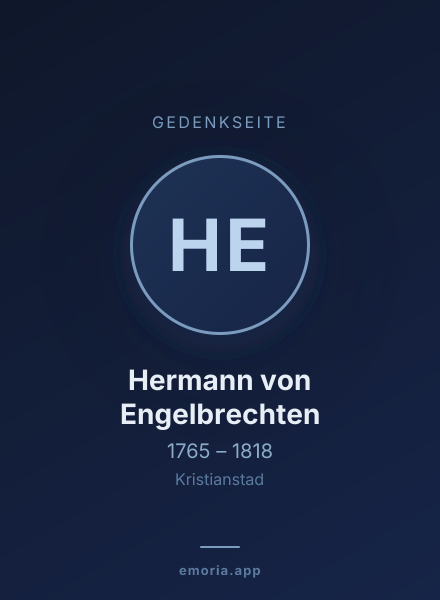 Gedenkportrait von Hermann von Engelbrechten