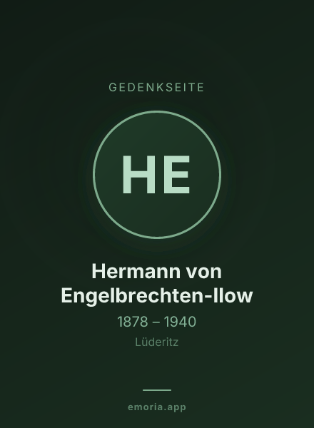 Gedenkportrait von Hermann von Engelbrechten-Ilow