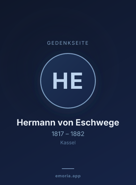 Gedenkportrait von Hermann von Eschwege