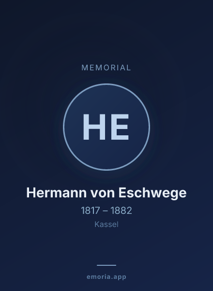 Memorial portrait of Hermann von Eschwege