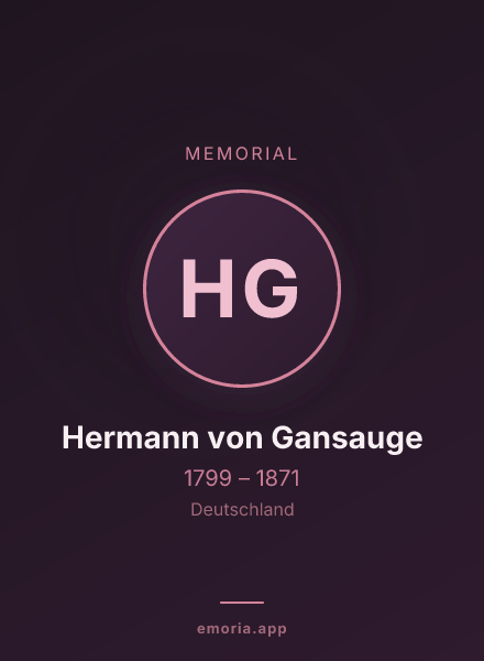 Memorial portrait of Hermann von Gansauge