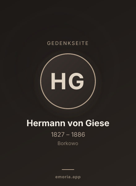 Gedenkportrait von Hermann von Giese