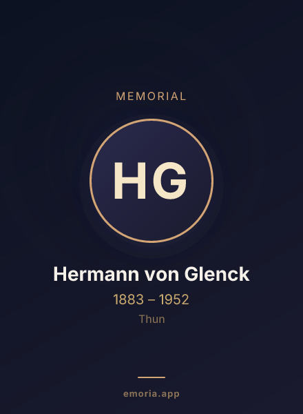 Memorial portrait of Hermann von Glenck