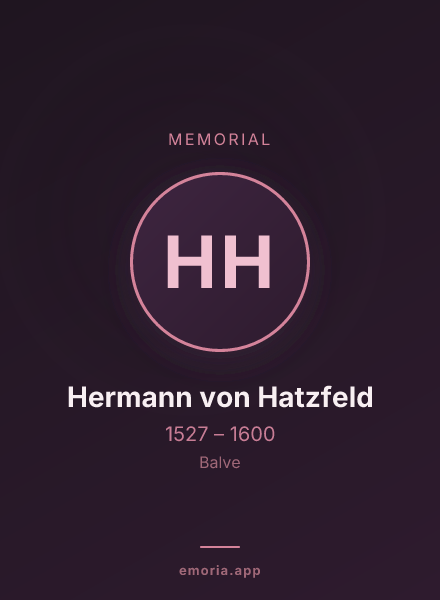 Memorial portrait of Hermann von Hatzfeld