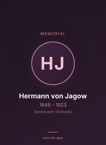 Memorial portrait of Hermann von Jagow
