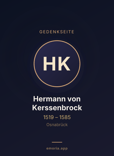 Gedenkportrait von Hermann von Kerssenbrock