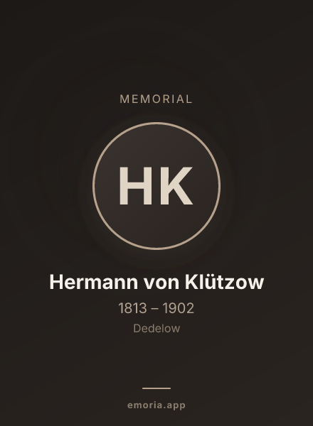 Memorial portrait of Hermann von Klützow