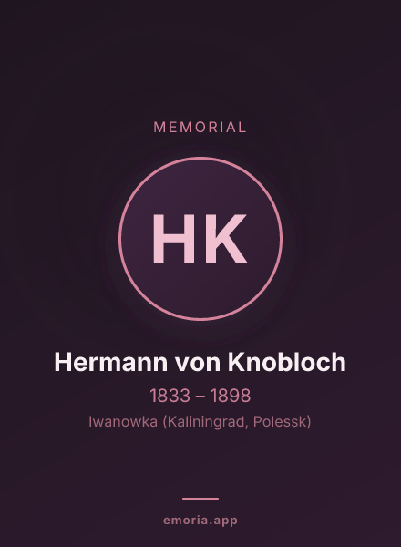 Memorial portrait of Hermann von Knobloch