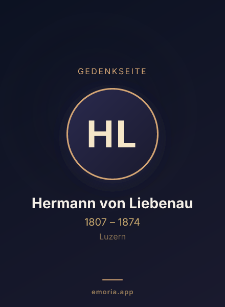 Gedenkportrait von Hermann von Liebenau