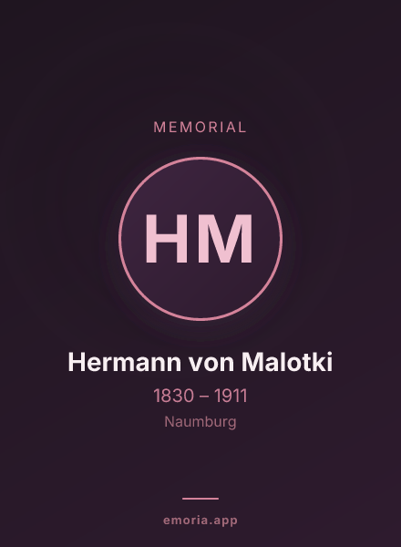 Memorial portrait of Hermann von Malotki
