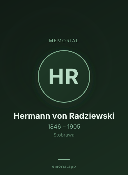 Memorial portrait of Hermann von Radziewski