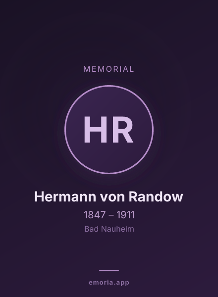 Memorial portrait of Hermann von Randow