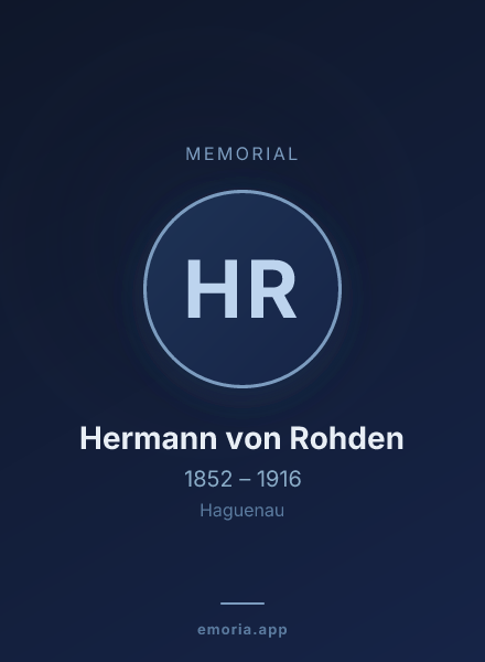 Memorial portrait of Hermann von Rohden
