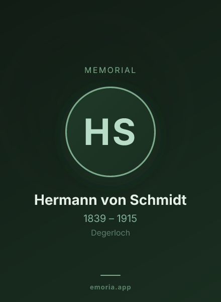 Memorial portrait of Hermann von Schmidt