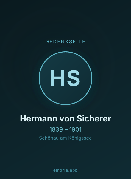 Gedenkportrait von Hermann von Sicherer