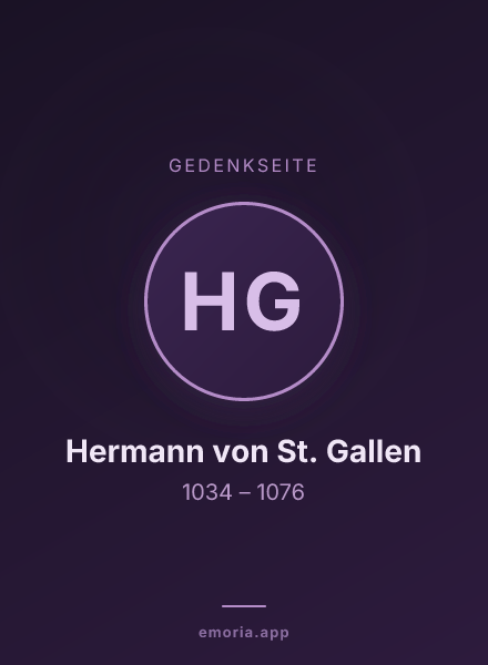 Gedenkportrait von Hermann von St. Gallen