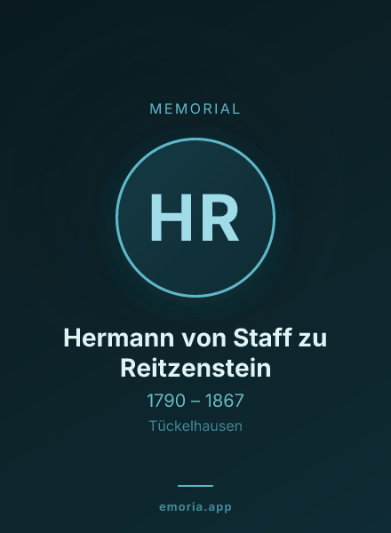 Memorial portrait of Hermann von Staff zu Reitzenstein
