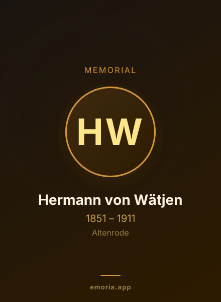 Memorial portrait of Hermann von Wätjen