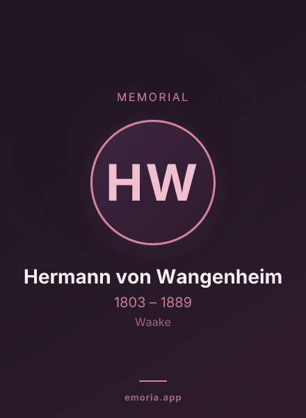 Memorial portrait of Hermann von Wangenheim