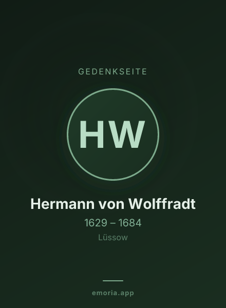 Gedenkportrait von Hermann von Wolffradt