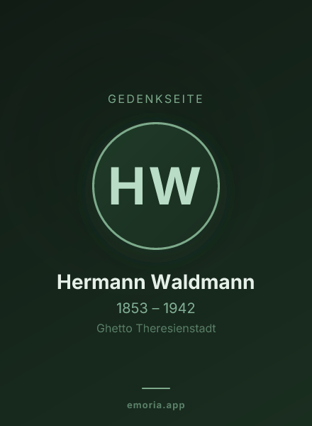 Gedenkportrait von Hermann Waldmann