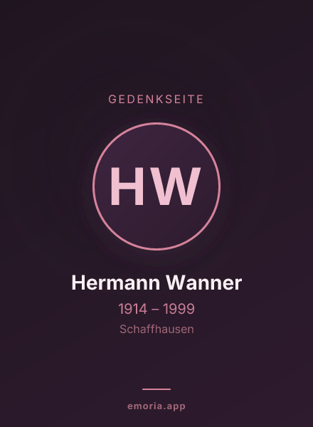 Gedenkportrait von Hermann Wanner