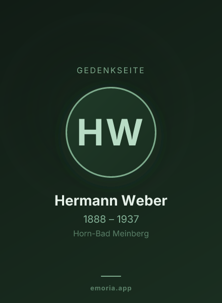 Gedenkportrait von Hermann Weber