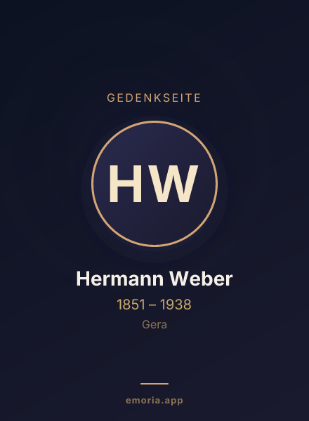 Gedenkportrait von Hermann Weber
