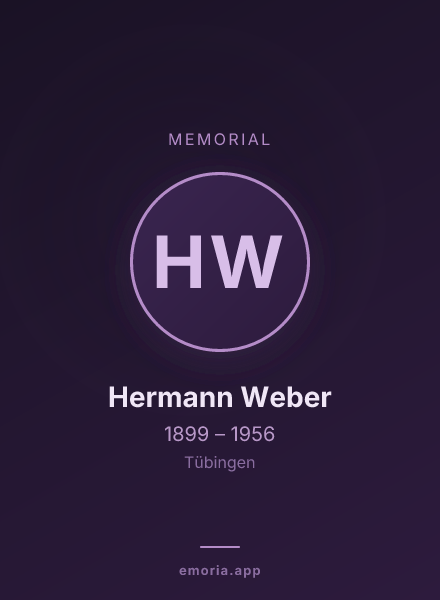 Memorial portrait of Hermann Weber