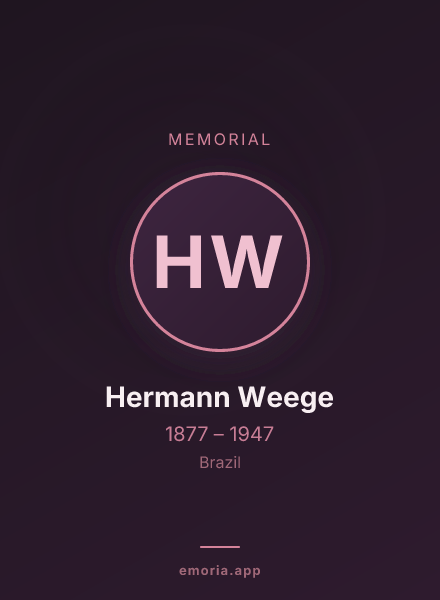 Memorial portrait of Hermann Weege