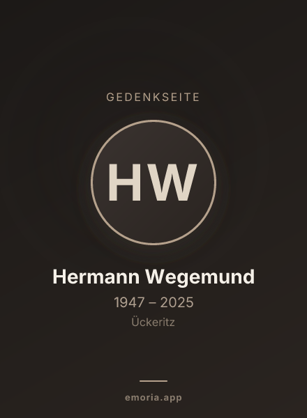 Gedenkportrait von Hermann Wegemund