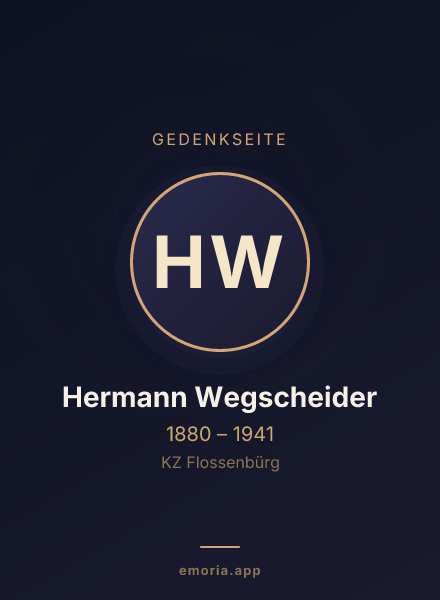 Gedenkportrait von Hermann Wegscheider