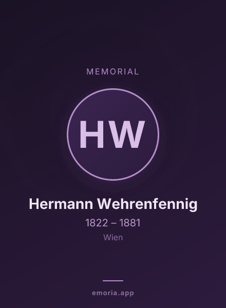 Memorial portrait of Hermann Wehrenfennig