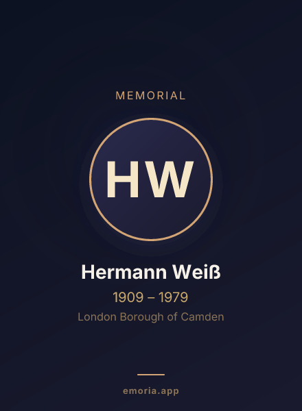 Memorial portrait of Hermann Weiß