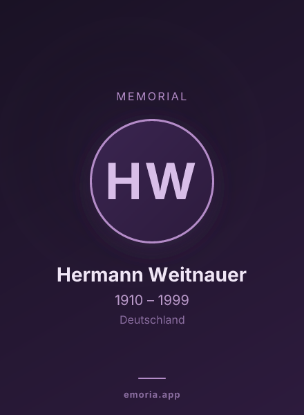 Memorial portrait of Hermann Weitnauer