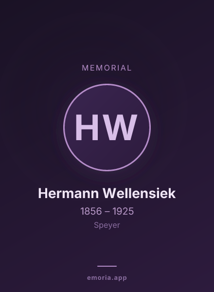 Memorial portrait of Hermann Wellensiek