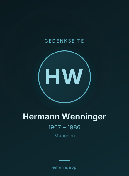 Gedenkportrait von Hermann Wenninger