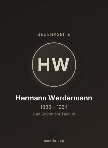Gedenkportrait von Hermann Werdermann