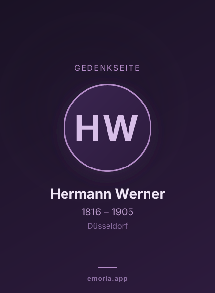 Gedenkportrait von Hermann Werner